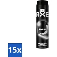 Axe 15 x XL - Deodorant Bodyspray - 48hrs Fresh - Black - Frozen Pear & Cedarwood - 200 ml - Deodorant - Lichaamsgeur - Frisheid - Bevroren Peer - Cederhout