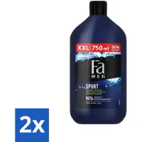 Fa Men - Sport - Douchegel - Groene Citrus - 750 ml - Voordeelverpakking - 2 stuks