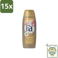 Fa 15 x - Oriental Moments - Douchecrème - Woestijnroos & Sandelhout - 250 ml - Grootverpakking - Douchecrème - Woestijnroos - Sandelhout - Geur - Huidverzorging