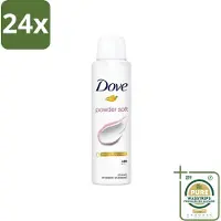 Dove - Deospray - Powder Soft - 150 ml - Voordeelverpakking - 24 stuks - Poederachtige geur - Langdurige bescherming