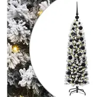 vidaXL Kunstkerstboom Groen 120 cm PVC en Staal en Kunststof