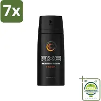 Axe 7 x - Deodorant Bodyspray - Musk - 150 ml - Grootverpakking - Mannen Deodorant - Musk Geur - Deodorant Bodyspray - Langdurige Frisheid - Deodorant