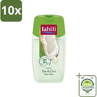 Tahiti 10 x - Douchegel - Kokos Water - 0% Kleurstof - 250 ml - Grootverpakking - Douchegel - Kokos - Hydraterend - Zachte Huid - Tropische Geur