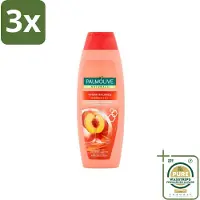 Palmolive 3 x - Naturals - 2in1 Shampoo - Perzik - Hydra Balance - 350 ml - Grootverpakking - 2 In 1 Shampoo - Haar Reinigen - Haar Hydrateren - Perzik Extract - Haar Verzorgen