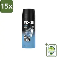 Axe 15 x - Deodorant Bodyspray - 48hrs Fresh - Ice Chill - Iced Mint & Lemon - 150 ml - Grootverpakking - Deodorant - - Ice Chill - Frisheid - Geur