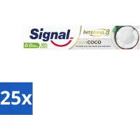 Signal - Integral & Actions - Tandpasta - Natuurlijke Elementen - Kokos - Voor Witte Tanden - 75 ml - Bulkverpakking - 25 stuks