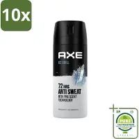 Axe 10 x - Deodorant Spray - 72hrs Anti Sweat - Ice Chill - 150 ml - Grootverpakking - Deodorant - Anti-transpirant - - Ice Chill - 72 Uur