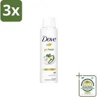 Dove 3 x Go Fresh - Deospray - Komkommer - 150 ml - Grootverpakking - Go Fresh Deospray - Komkommer - Geur - Deodorant - Transpiratie