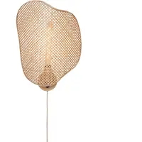 Good&Mojo Wandlamp Kinabalu, hout licht, Woon-/ Eetkamer, Bamboe, Wandlamp hout