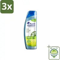Head & shoulders 3 x - Anti-Roos Shampoo - Pure Intense - Oil Control - 250 ml - Grootverpakking - Anti-Roos Shampoo - Vette Hoofdhuid - Rozenolie - Haarverzorging - Schoon Haar