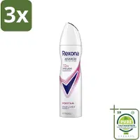 Rexona 3 x - Deodorant Spray - Advanced Protection - Biorythm - Anti-Transpirant & Perspirant - 150ml - Grootverpakking - 72 Uur Bescherming - Anti-transpirant - Deodorant - - Biorythm
