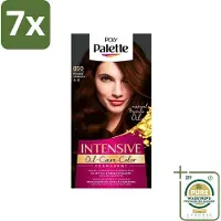 Palette 7 x Poly - Haarverf - Mokka Bruin 850 - 115ml - Grootverpakking - Haarverf - Mokka Bruin - Kleurcrème - Grijsdekking - Marula-olie