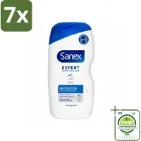 Sanex 7 x Douchecrème Expert Skin Health Protector 400 ml - Grootverpakking - - Douchecrème - Huidverzorging - Beschermende Douchegel - Hydratatie