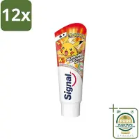 Signal - Pokémon - Tandpasta - Milde Munt Smaak - Anti-Tandsteen - Kinder 6+ Jaar - 75 ml - Voordeelverpakking - 12 stuks - Anti-tandsteen tandpasta - Fluoride tandpasta