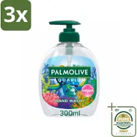 Palmolive 3 x Handzeep Aquarium 300 ml - Grootverpakking - Aquarium Handzeep - Natuurlijke Handzeep - Vegan Handzeep - PH-neutraal Handzeep - Zachte Handzeep
