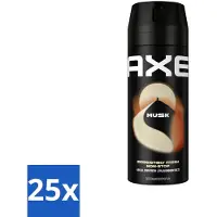 Axe - Deodorant Bodyspray - 48hrs Fresh - Musk - Patchouli & Fougere - 150 ml - Bulkverpakking - 25 stuks