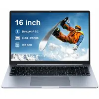 Ninkear 16 inch Laptop Intel Core Ultra 5 225H - 24GB LPDDR5 - 2TB SSD - 2560x1600 120Hz Display - WiFi 6 - Bluetooth 5.2 - Vingerafdruk - Windows 11