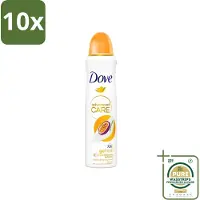 Dove 10 x - Deospray - Passievrucht & Citroengras - 150 ml - Grootverpakking - Passievrucht En Citroengras - Anti-transpirant - Deospray - Okselbescherming - Geur