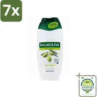 Palmolive 7 x - Naturals - Douchecréme - Olijf & Melk - Natuurlijke ingrediënten - 250 ml - Grootverpakking - Douchecrème - Olijf - Melk - Natuurlijke Ingrediënten - Hydratatie