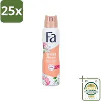 Fa 25 x - Divine Moments - Deodorant Spray - Wilde Cameliabloesem - 150 ml - Grootverpakking - Deodorant Spray - Anti-vlekken - Huidvriendelijk - Wilde Cameliabloesem - Frisheid