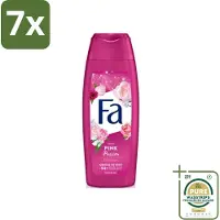 Fa 7 x - Pink Passion - Douchegel - Roze Roos - 250 ml - Grootverpakking - Douchegel Roze Roos - Roze Roos Geur - Douchegel Voor Huid - Huid Verzorging - Verfrissende Douchegel