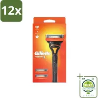 Gillette - Fusion 5 - Scheermesje - Ergonomisch ontwerp - 2 Extra Navulmesjes - Voordeelverpakking - 12 stuks - Scheerapparaat - Fusion5