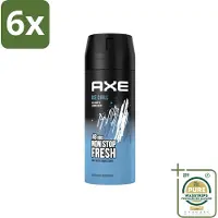 Axe - Deodorant Bodyspray - 48hrs Fresh - Ice Chill - Iced Mint & Lemon - 150 ml - Voordeelverpakking - 6 stuks - Ice Chill - Frisheid