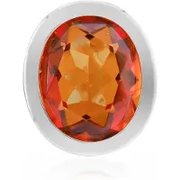 Cavill - Zilveren Hanger 925 Sterling Zilver - Oranje Mystiek Kwarts 4,08 ct Ovaal Facetgeslepen - Elegante Sieraden Dames - Monosono