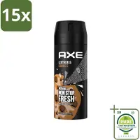 Axe 15 x - Deodorant Bodyspray - 48hrs Fresh - Leather & Cookies - 150 ml - Grootverpakking - 48 Uur Deodorant - Deodorant Spray - Mannelijke Deodorant - Deodorant - Leer Geur