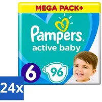 Pampers - Active Baby - Luiers - Maat 6 (13-18 kg) - Extra Groot - 96 Luiers - Voordeelverpakking - 24 stuks