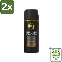 Axe - Deodorant Bodyspray - 48hrs Fresh - Gold Temptation - 150 ml - Voordeelverpakking - 2 stuks - Deodorant -