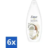 Dove Nourishing Secrets - Douchegel - Kokosolie & Amandel melk - Sulfaatvrij - 250 ml - Voordeelverpakking - 6 stuks