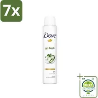 Dove 7 x Go Fresh - Deospray - Groene Thee & Komkommer - 200 ml - Grootverpakking - Go Fresh - Deodorant - Antitranspirant - Groene Thee - Komkommer