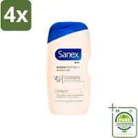 Sanex - BiomeProtect Micellair - Douchegel - Vitaliteit - 0% Sulfaat - Alle Huidtypes - 400 ml - Voordeelverpakking - 4 stuks - BiomeProtect - Micellair douchegel