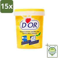 D'Or 15 x - Natuurzuivere Zachte Zeep - Vast Zeepmiddel - Voor Vloeren en Was - 1 kg - Grootverpakking - Natuurlijke Zeep - Vaste Zeep - Vloeren Schoonmaken - Wasgoed Reinigen - Ontvlekken