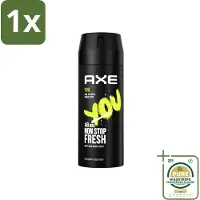 Axe 1 x - Deodorant Bodyspray - 48hrs Fresh - You - Cool Vetiver & Amber - 150 ml- 48 Uur Bescherming - Deodorant Sprayer - Geur Van Amber - Geur Van Vanille - Geur Van Zwarte Peper