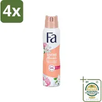 Fa - Divine Moments - Deodorant Spray - Wilde Cameliabloesem - 150 ml - Voordeelverpakking - 4 stuks - Wilde Cameliabloesem - Divine Moments