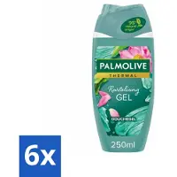 Palmolive - Thermal - Douchegel - Algen & Lotusbloem - Revitalising Gel - 250 ml - Voordeelverpakking - 6 stuks