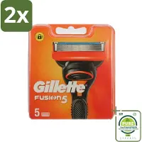 Gillette - Fusion 5 - Navulscheermesjes - 5 Navulmesjes - Voordeelverpakking - 2 stuks - Scheermesjes - Fusion 5