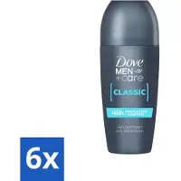 Dove Men+Care - Classic - Deodorant Roll-on - Anti-Transpirant - 50 ml - Voordeelverpakking - 6 stuks