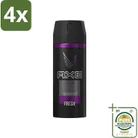 Axe - Deodorant Bodyspray - 48hrs Fresh - Excite - 150 ml - Voordeelverpakking - 4 stuks - 48 uur fris - Kokosnoot geur