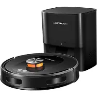 Liectroux Robotstofzuiger Met Dweilfunctie-Automatisch Leegstation-LDS Laser Navigatie-App En Spraakbediening-4000 Pa-Harde Vloeren En Tapijt-33x33x9,6cm-Zwart