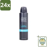 Dove Men+Care - Clean Comfort - Deospray - Anti-Transpirant - 150 ml - Voordeelverpakking - 24 stuks - - Men+Care