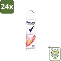 Rexona - Deodorant Spray - Motion Sense - Tropical - Anti-Transpirant & Perspirant - 150ml - Voordeelverpakking - 24 stuks - Anti-transpirant - Tropical
