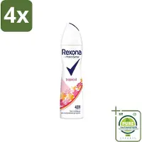 Rexona - Deodorant Spray - Motion Sense - Tropical - Anti-Transpirant & Perspirant - 150ml - Voordeelverpakking - 4 stuks - - Deodorant