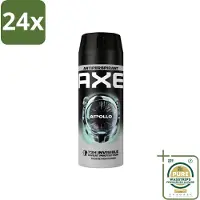 Axe - Deodorant Spray - 72hrs Anti Sweat - Apollo - 150 ml - Voordeelverpakking - 24 stuks - Apollo - 72 uur bescherming