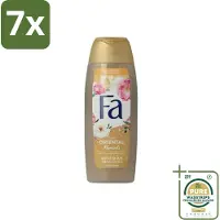 Fa 7 x - Oriental Moments - Douchecrème - Woestijnroos & Sandelhout - 250 ml - Grootverpakking - Douchecrème - Woestijnroos - Sandelhout - Geur - Huidverzorging