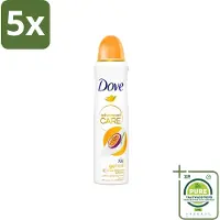 Dove 5 x - Deospray - Passievrucht & Citroengras - 150 ml - Grootverpakking - Deodorant - Anti-transpirant - Passievrucht - Citroengras -