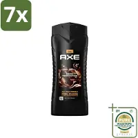 Axe 7 x 3-in-1 Douchegel XL Dark Temptation 400 ml - Grootverpakking - Douchegel - Geur - Donkere Chocolade - Kruiden - 3-in-1