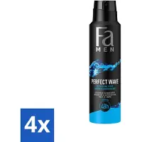 Fa Men - Perfect Wave - Deodorant Spray - Verfrissende Geur - 150 ml - Voordeelverpakking - 4 stuks